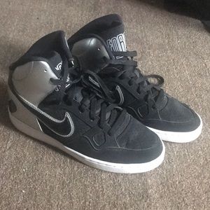Nike Black and silver metallic Force sneakers